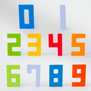 Klobiges Zahlen-Puzzlebrett aus Holz (0 bis 9) – Lernen Sie Ihre Zahlen mit hölzernen Steckpuzzles – Lernspielzeug für Kinder – Zahlen