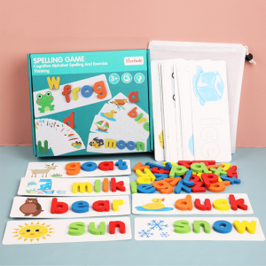 Drewniane puzzle dla małych dzieci 1-3, zabawki dla maluchów Prezenty dla 1 2 3 lat chłopcy dziewczęta, puzzle dla maluchów nauka edukacyjne zabawki w kształcie zwierząt alfabet pisownia puzzle zabawki dla przedszkolaków
