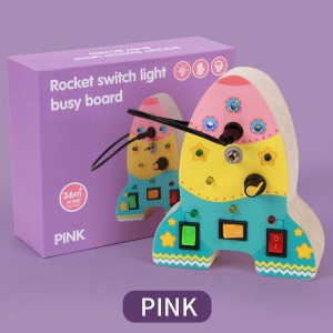 Drewniane zabawki sensoryczne dla malucha 1-3, zabawka muzyczna Montessori dla 1 2 3 4 lat, podróżna edukacyjna zabawka edukacyjna, zajęty włącznik światła zabawki dla autystów, urodziny chłopców dziewcząt prezenty