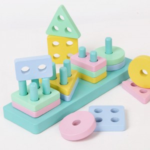 Montessori-speelgoed voor 1 2 3 jaar oude jongens, meisjes, houten sorteer- en stapelspeelgoed voor peuters en kinderbaby's, kleurherkenning Vormsorteerder Cadeau Educatief leerspeelgoed Puzzels van 1-3 jaar