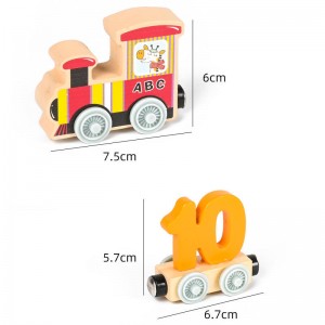 Set de tren din lemn pentru matematică, 11 buc, pentru copii mici, cu număr magnetic, jucării cu tren, cu motor, mașini, jucării educative Montessori, copii, băieți, fete, 3 4 5 ani