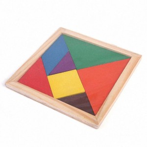Forme Tangram in Legno Puzzle Giocattoli con Carte con Motivi per Bambini e Adulti - Giocattolo in Legno Montessori, Puzzle a Forma di Giochi Manipolativi, Tangram Educativi, Blocchi di Logica Cerebrale
