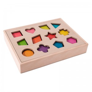 Brinquedos Montessori Caixa de correspondência de aprendizagem de classificação de cores e formas para bebês de 1 a 3 anos de idade