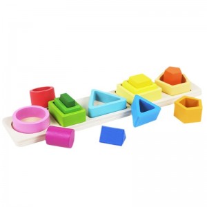 Interactive Wooden Montessori Learning Blocks Creative Color & Shape Sorting Cognitive Skill Building Safe at Durable Perfect Gift