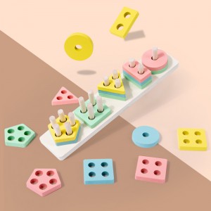 몬테소리 나무 분류 및 쌓기 장난감 어린이를 위한 인지 발달 퍼즐 매력적인 색상 및 모양 분류 게임 안전 내구성 디자인 완벽한 남여 공용 선물