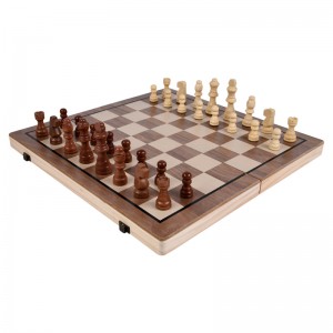 Luxuriöses 2-in-1-Schach- und Dame-Set aus Holz, großes, nicht magnetisches, faltbares Brett mit rutschfesten Teilen. Genießen Sie interaktiven Wettbewerbsspaß. Perfektes, den Geist anregendes Puzzle-Spielzeug für alle Altersgruppen. Ein unvergessliches Geschenk