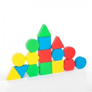 Montessori Wooden Geometric Matching Building Blocks Educational Toys Baby Children Shape Color Early Education Enlightenment Parent-Child Interactive Two-Person Match Board Game Building Toys