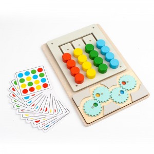 Zabawki edukacyjne Montessori Puzzle slajdów Dopasowywanie kolorów i kształtów Łamigłówki Gra logiczna Przedszkole Edukacyjne drewniane zabawki dla dzieci Chłopcy Dziewczęta Wiek 3 4 5 6 7 lat Zabawki podróżne Prezenty urodzinowe dla dzieci