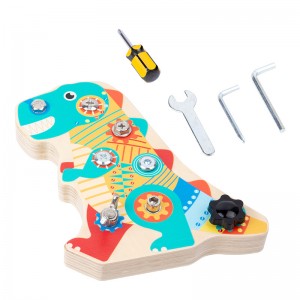 モンテッソーリ ドライバーボードセット 子供用 恐竜 モンテッソーリおもちゃ 3歳以上向け 木製ビジーボード 幼児と子供用 細かい運動能力のおもちゃ 教育感覚玩具