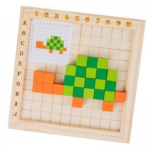 Wooden Early Education Cognitive Children Learning Aids Rainbow Color Cube Building Blocks Counting Blocks Educational Toys Jigsaw Puzzle Board Building Blocks Stacking Sorting Cognitive Toys