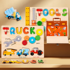 Wooden Montessori Teaching Aids Busy Board Puzzle Laruang Maagang Edukasyon ng mga Bata Cognitive Multifunctional Jigsaw Puzzle Puzzle Toy Grip Training Regalo sa Kaarawan