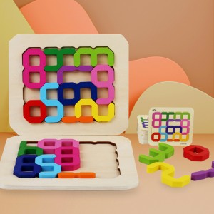Puzzle d'éducation précoce Montessori, jouets en bois, combat pour deux personnes, bloc numérique coloré, jouets mathématiques, jeu de société interactif parent-enfant, formation à la Coordination œil-main