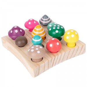 Игрушки для сбора грибов, липа, навыки рук, повышение математического просвещения, обучающие игрушки для сбора грибов для домашнего обучения