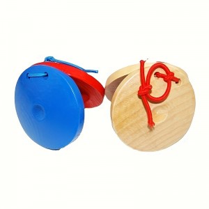 Castanete din lemn pentru degete pentru copii Jucării muzicale pentru copii cu sfoară elastică pentru ținere ușoară Instrumente muzicale ușor de cântat pentru copii Favoruri de petrecere și umplutură Pinata